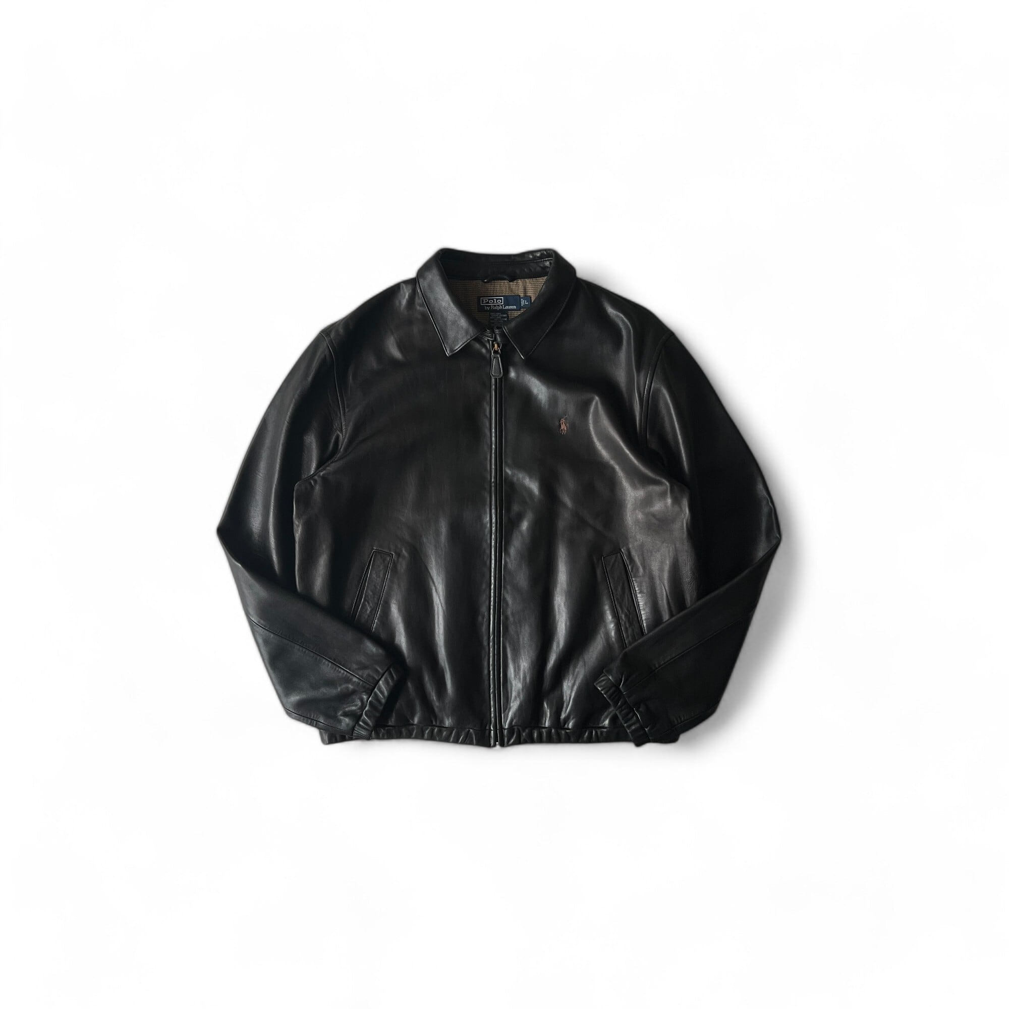 90s POLO by Ralph Lauren Lamb Leather Blouson Black L | assemble store