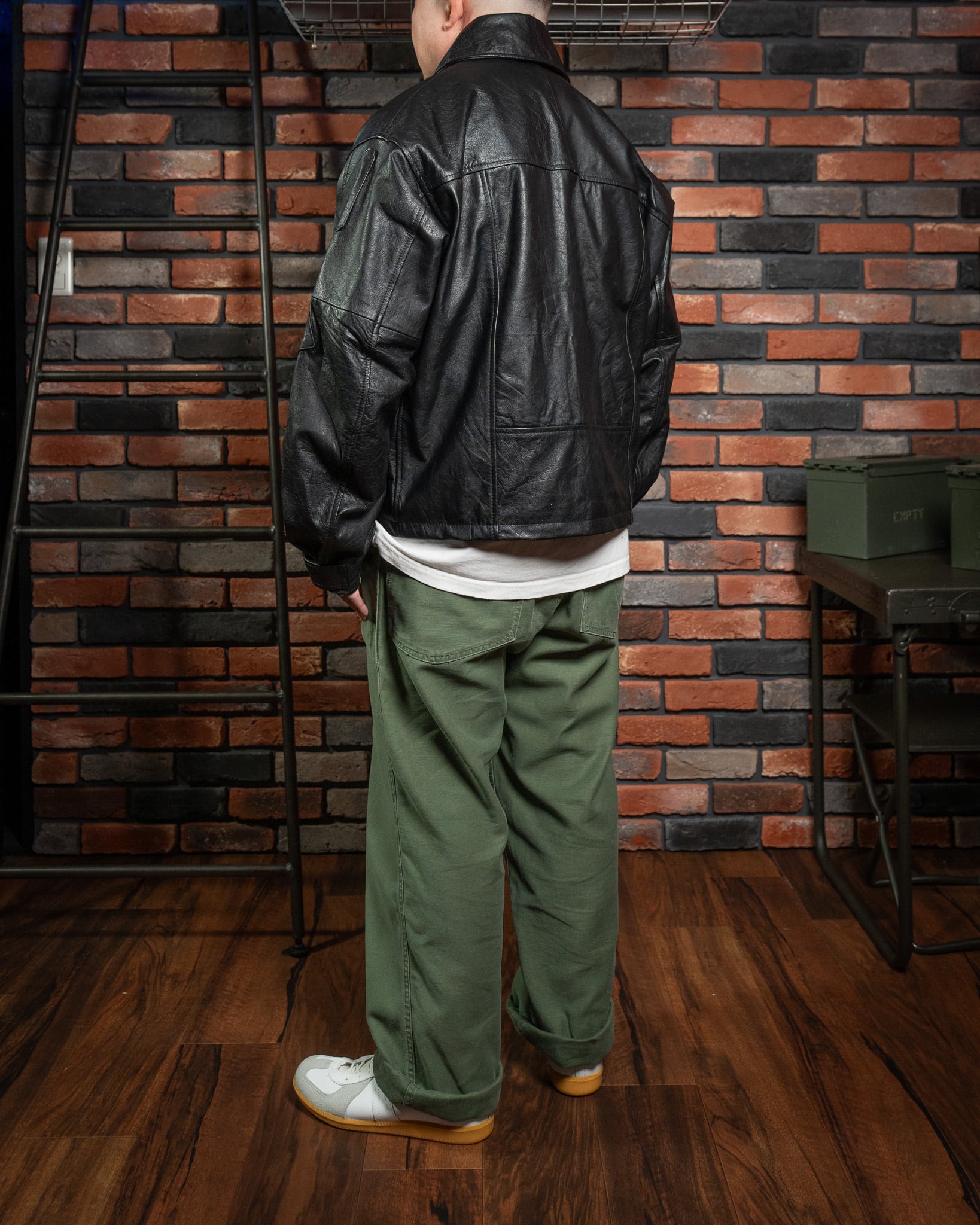 yoused】UK MK4 LEATHER JACKET ユーズド リメイク ミリタリー
