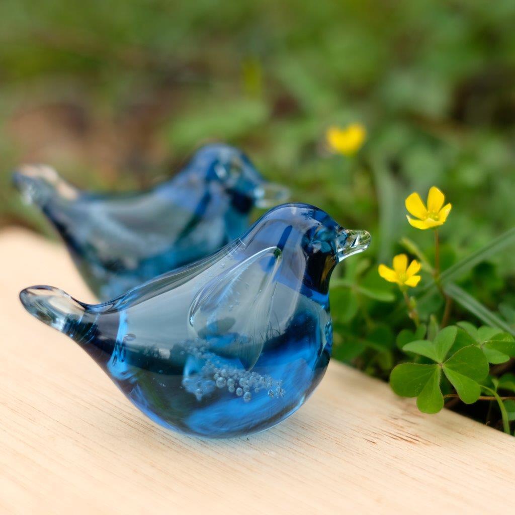 NISHIKI硝子ー青い鳥ー | ガラス工房マル glassmaru