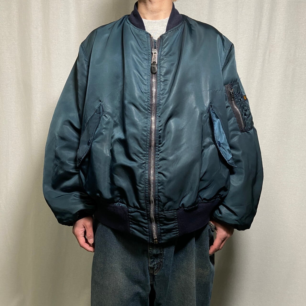 90年代 USA製 ALPHA MA-1 ミリタリー フライトジャケット 民間品