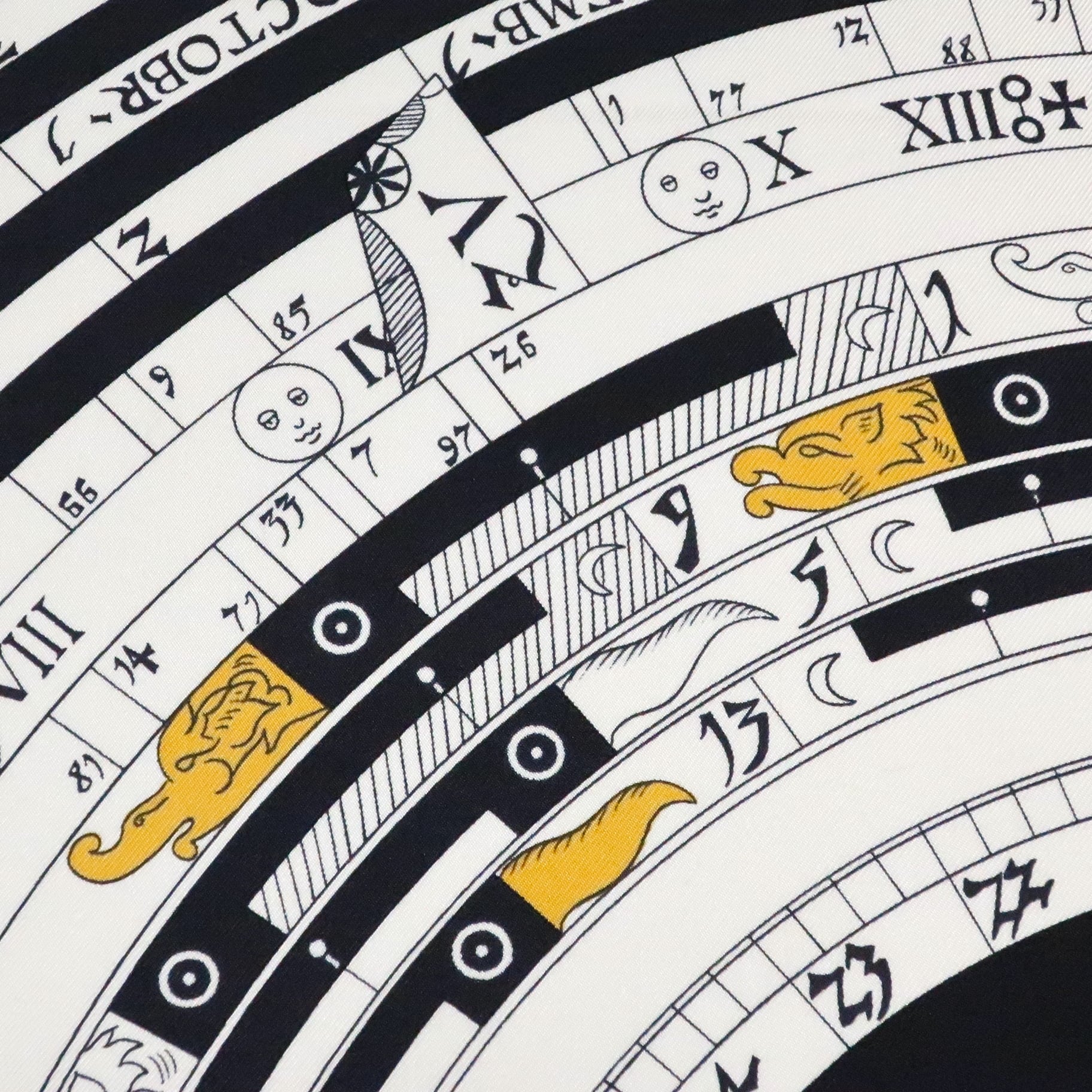 エルメス HERMES/スカーフ カレ90 占星術 DIES ET HORE ブラック