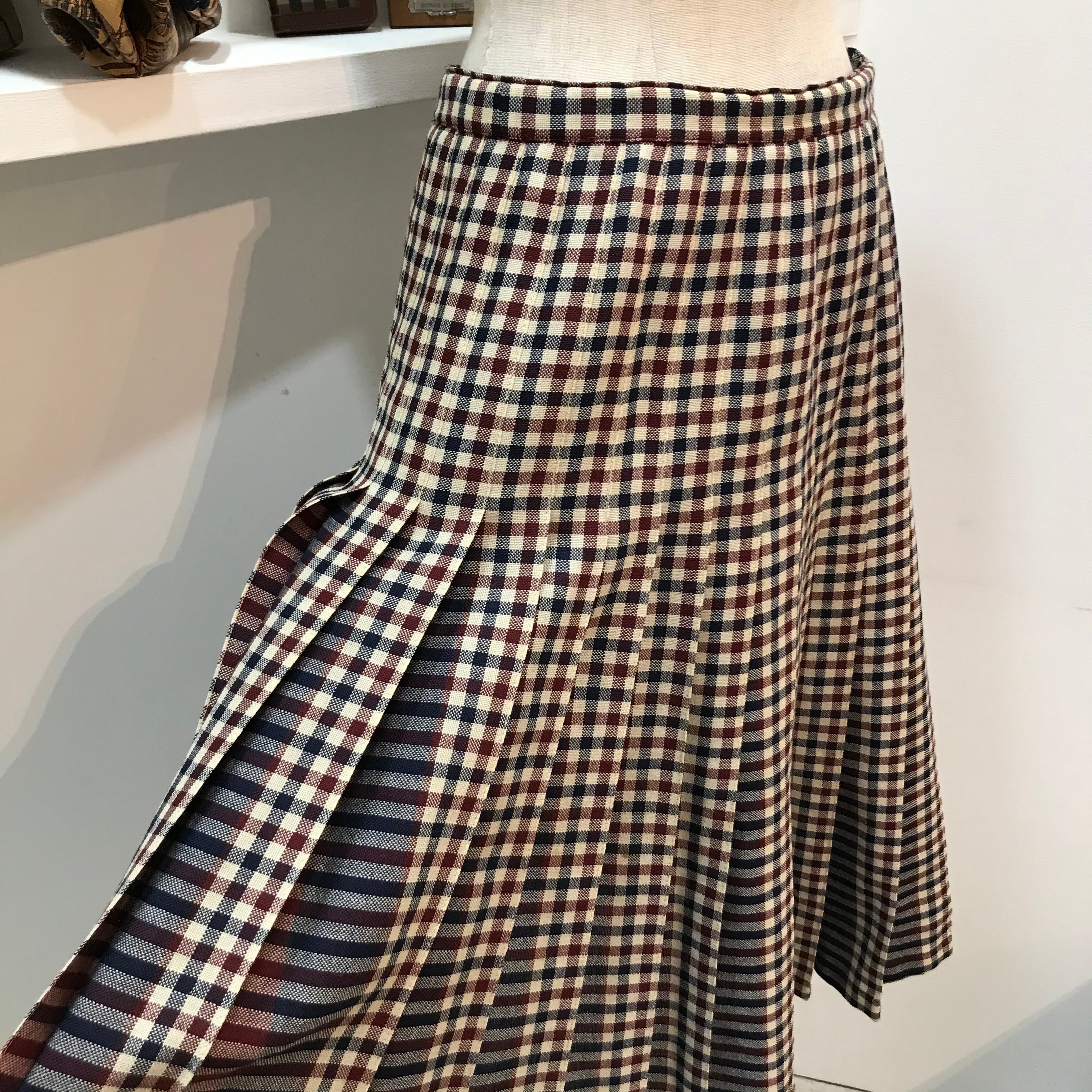 aquascutum/check/skirt/プリーツスカート/アクアスキュータム