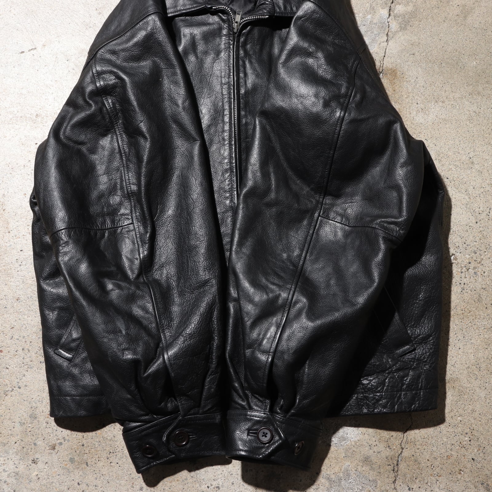 美品 L アルミジップ OLD GAP 90s Y2K レザージャケット オールド