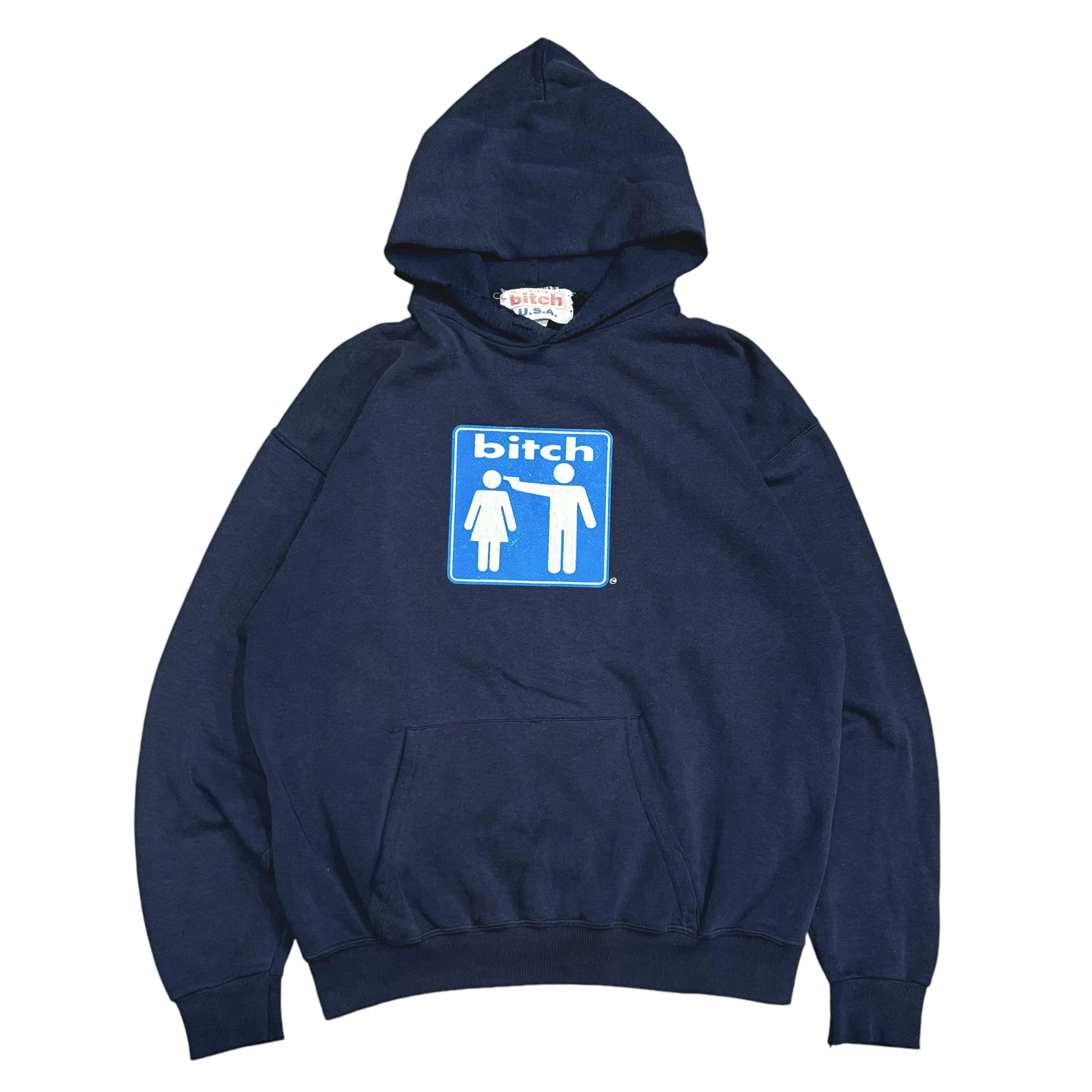 90's USA製 Bitch Skatebords Sweat Parka L / ビッチ オールド