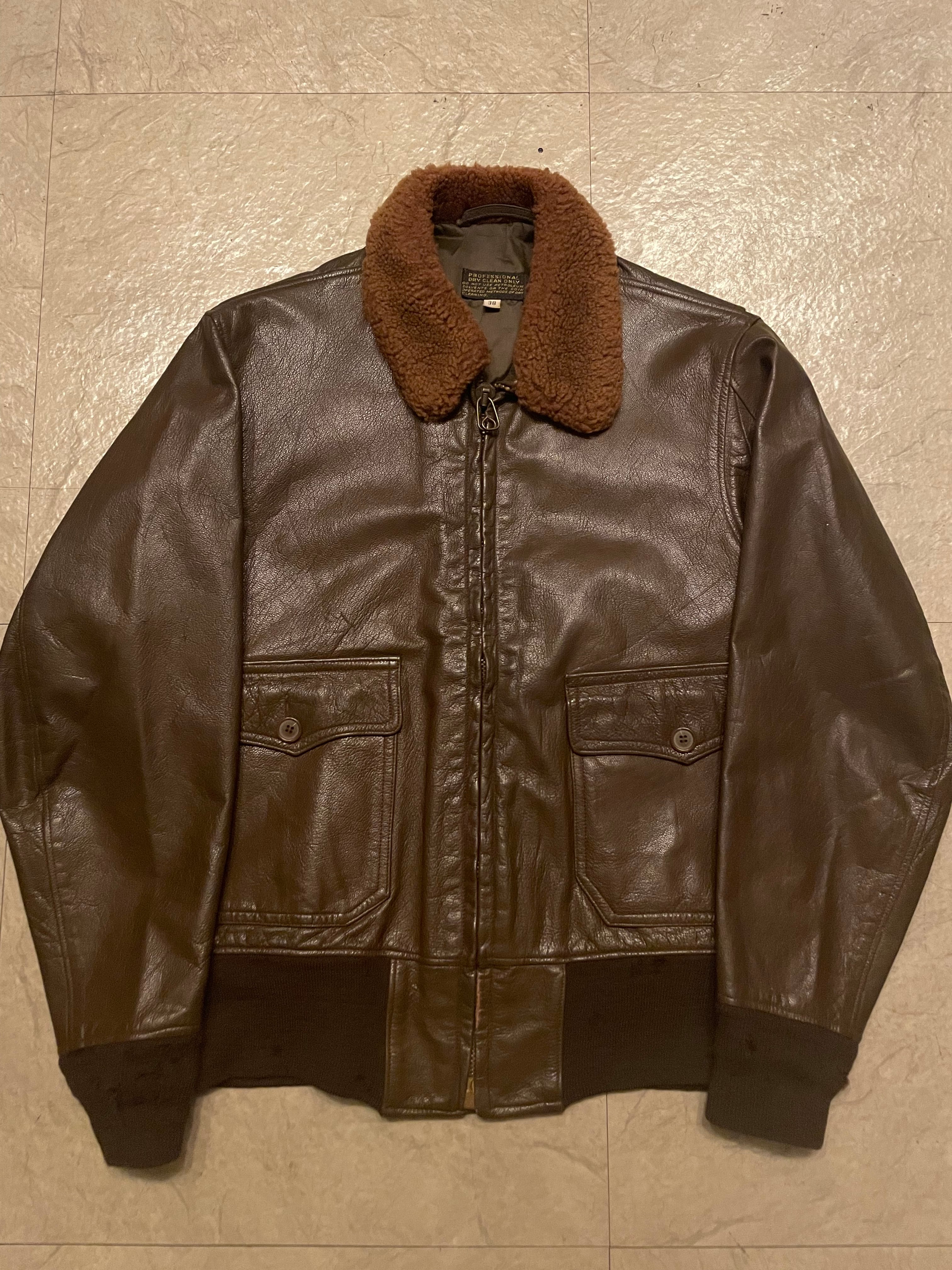 60年代 vintage G-1 フライトジャケット レザー 革ジャン 民間