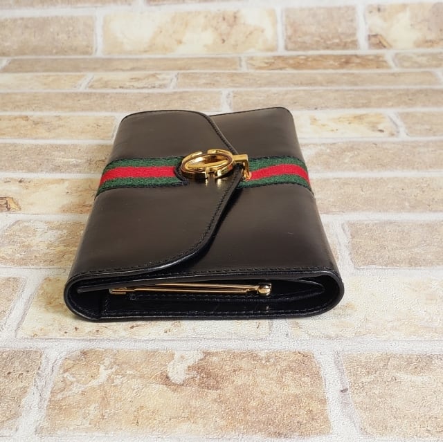 オールドグッチ GUCCI ヴィンテージ シェリーライン レザー 長財布