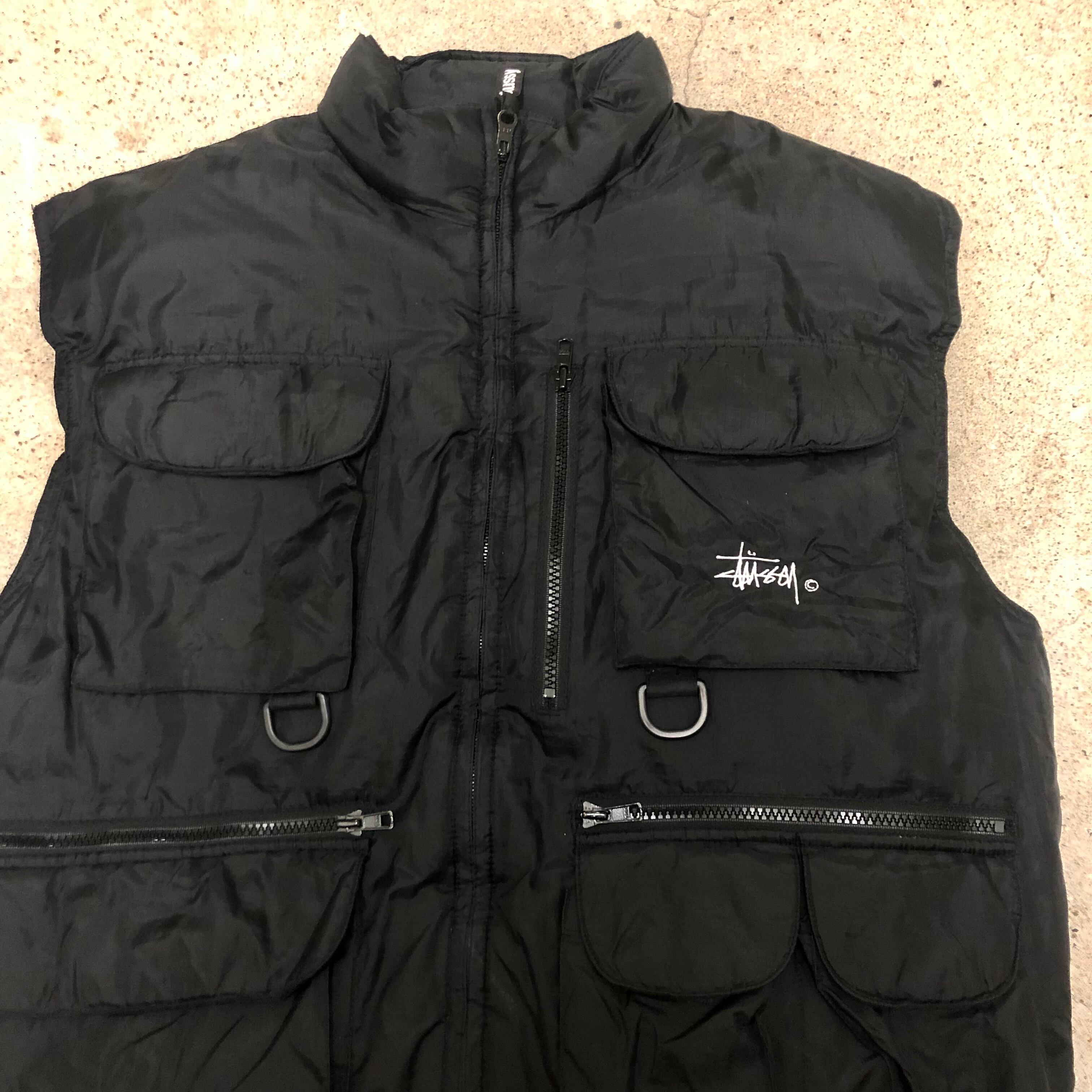 90～00s OLD STUSSY/Reversible Down Vest/Fishing Vest/M
