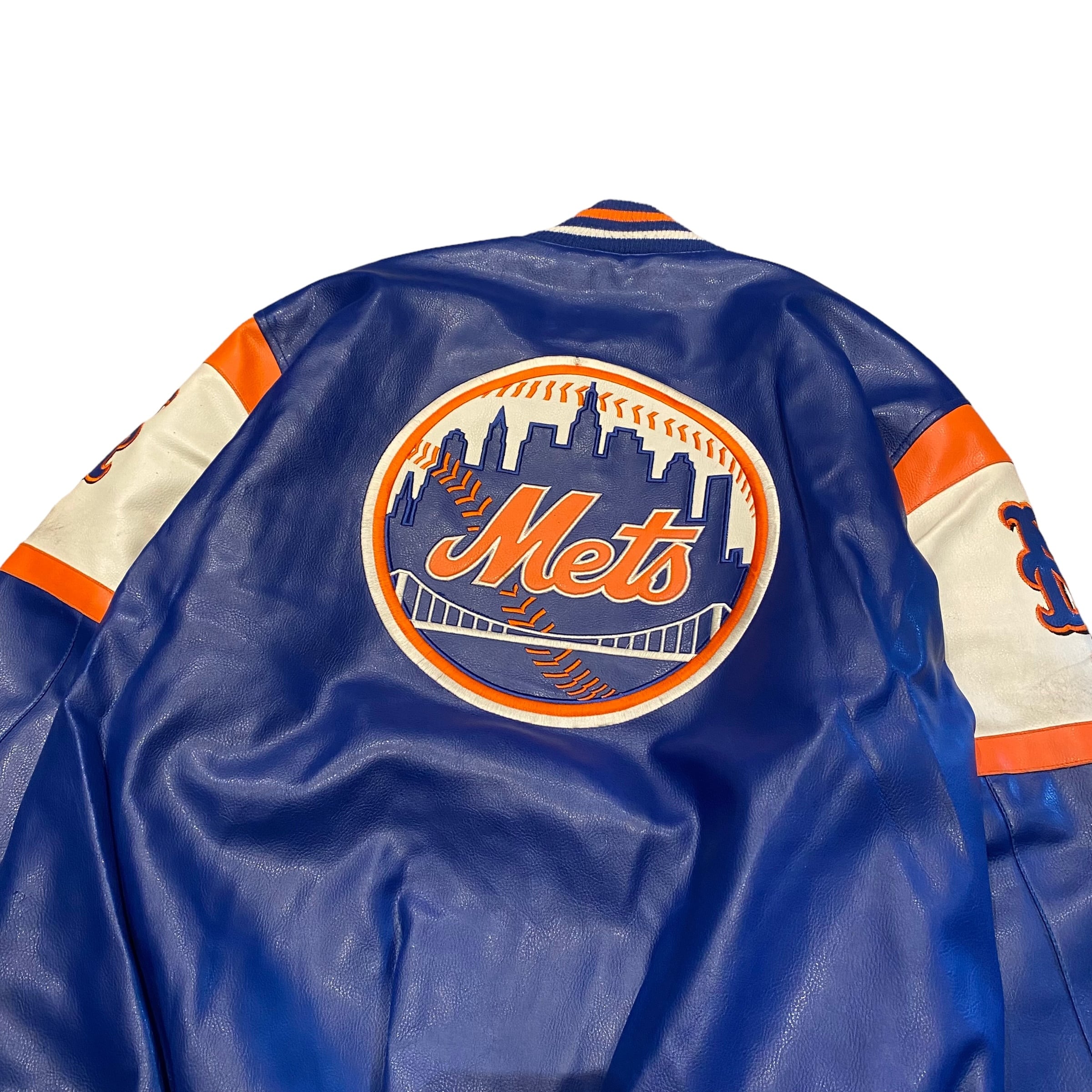 MLB NEWYORK METS All Leather Versity Jacket L / ニューヨークメッツ