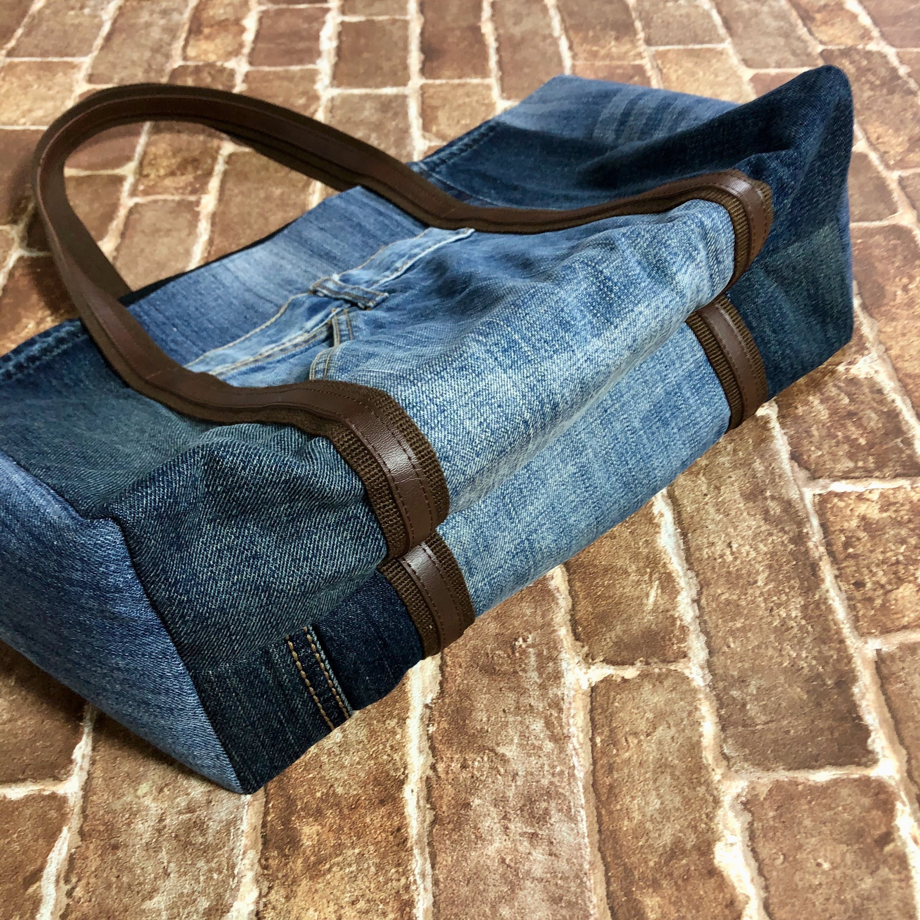 ビッグトートバッグ リメイクデニム生地 大容量 | DENIMCLUB
