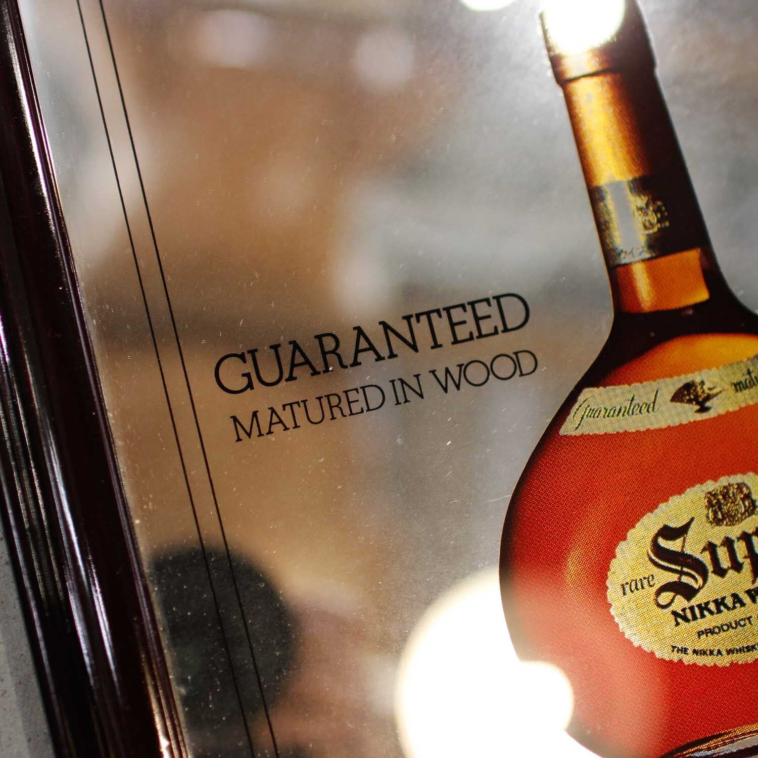 SUPER NIKKA Old WHISKY Vintage Pub Mirror（Bar Mirror） 昭和レトロ