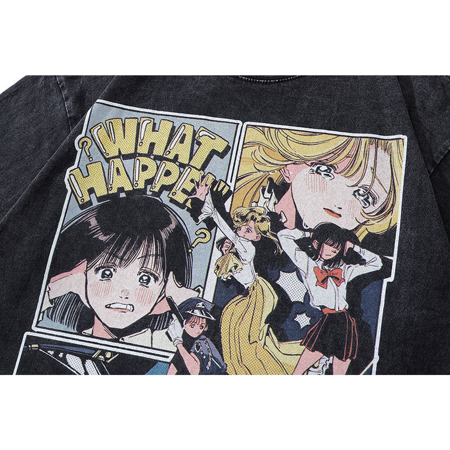 ストリート マンガプリント ロングTシャツ T1058 | wshot