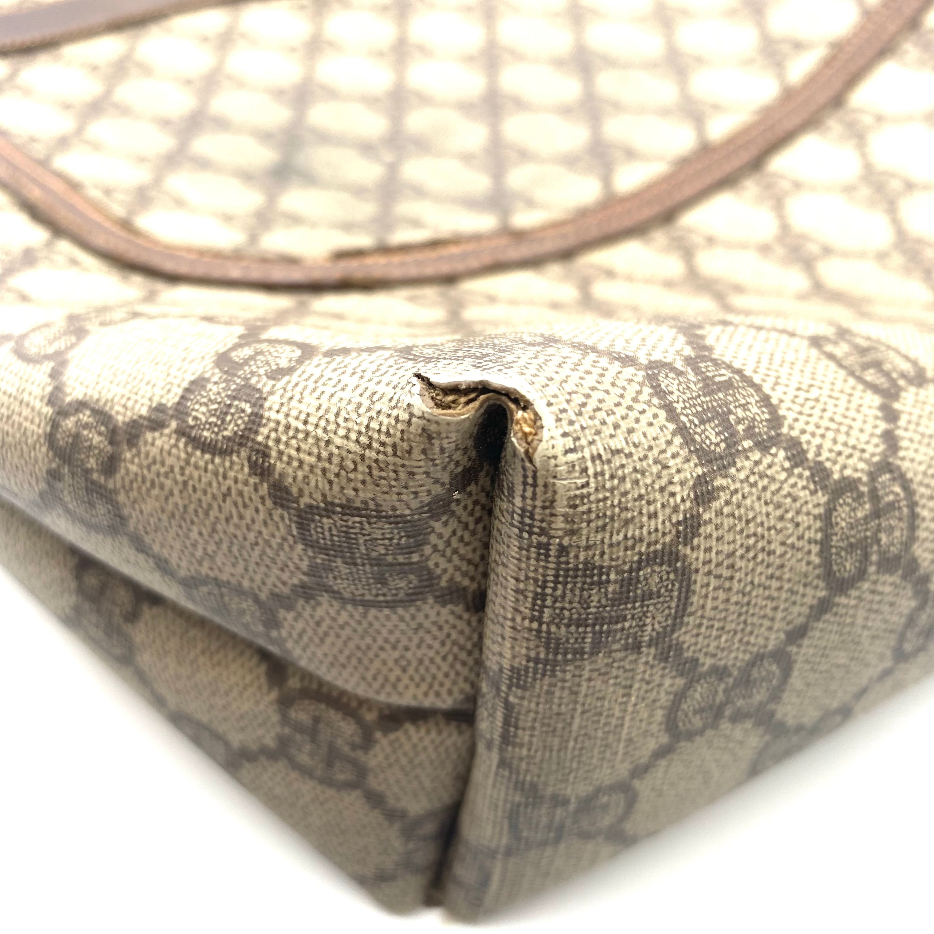 Vintage Old GUCCI GG Supreme Tote Bag Web Line / ヴィンテージ