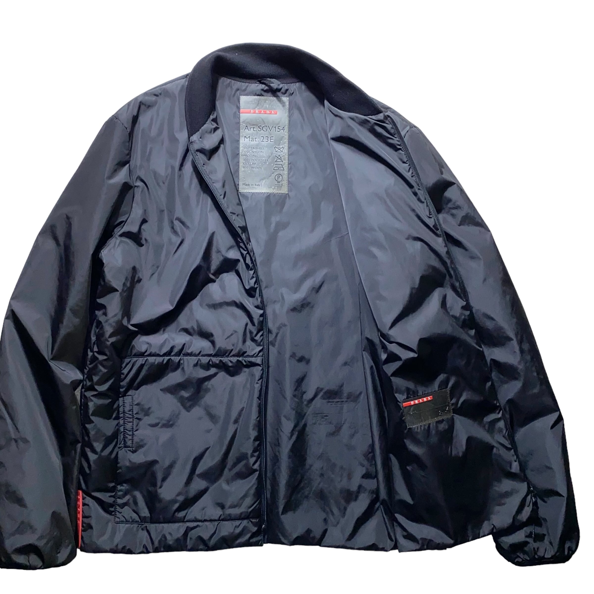 vintage PRADA SPORT black nylon liner blouson | NOIR ONLINE