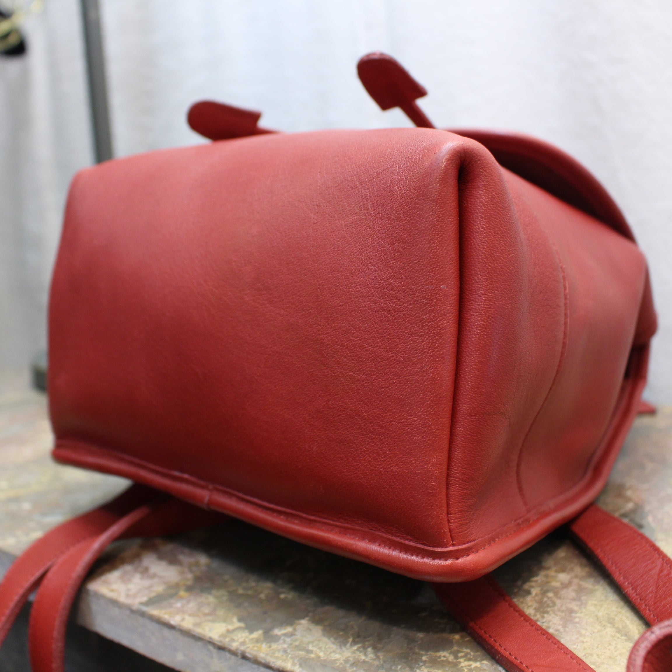 ◎.2000000015019 OLD COACH TURN LOCK LEATHER MINI RUCK SUCK MADE