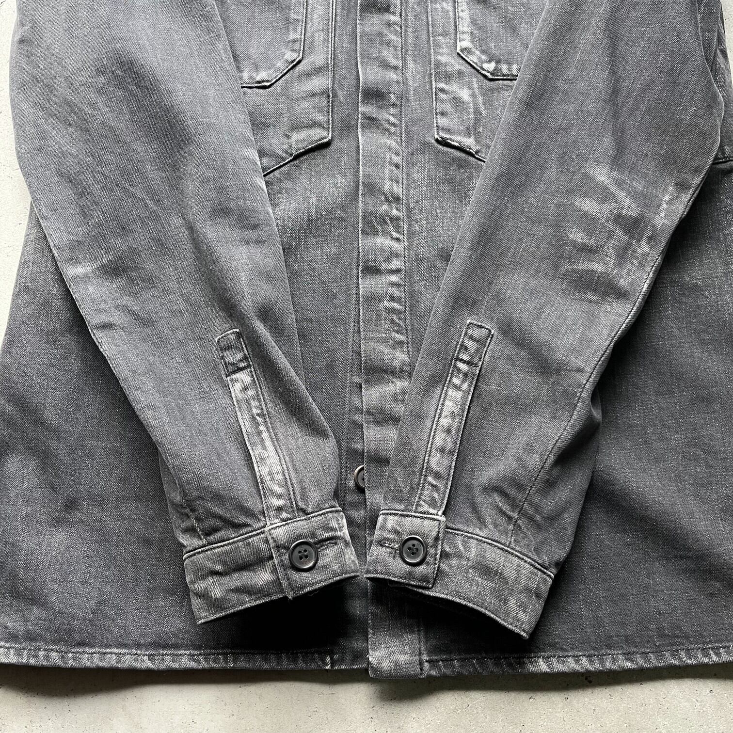 03'SS Dior Homme ディオールオム ブラックデニム 長袖シャツ メンズL