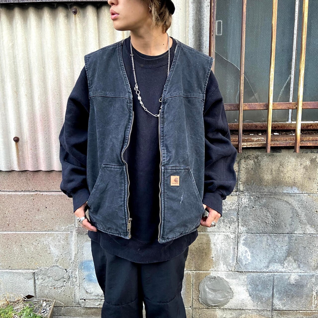 ビッグサイズ Carhartt カーハート ダック地 ボアワークベスト メンズ