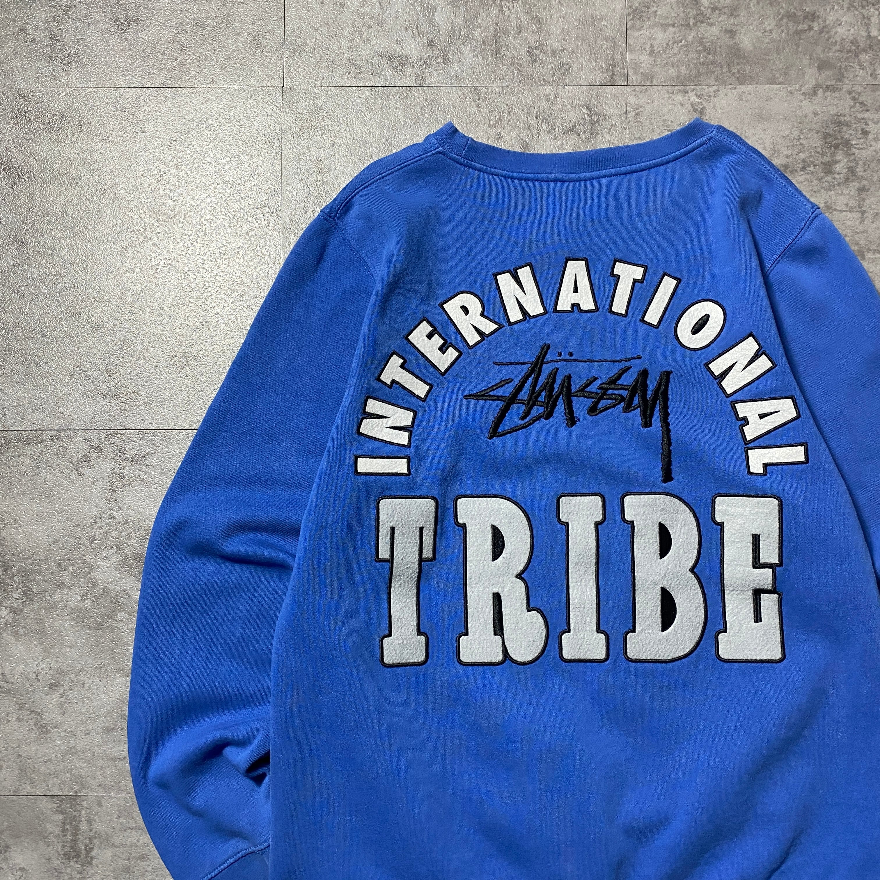 stussy international tribe ステューシー バックワッペンロゴ ブルー