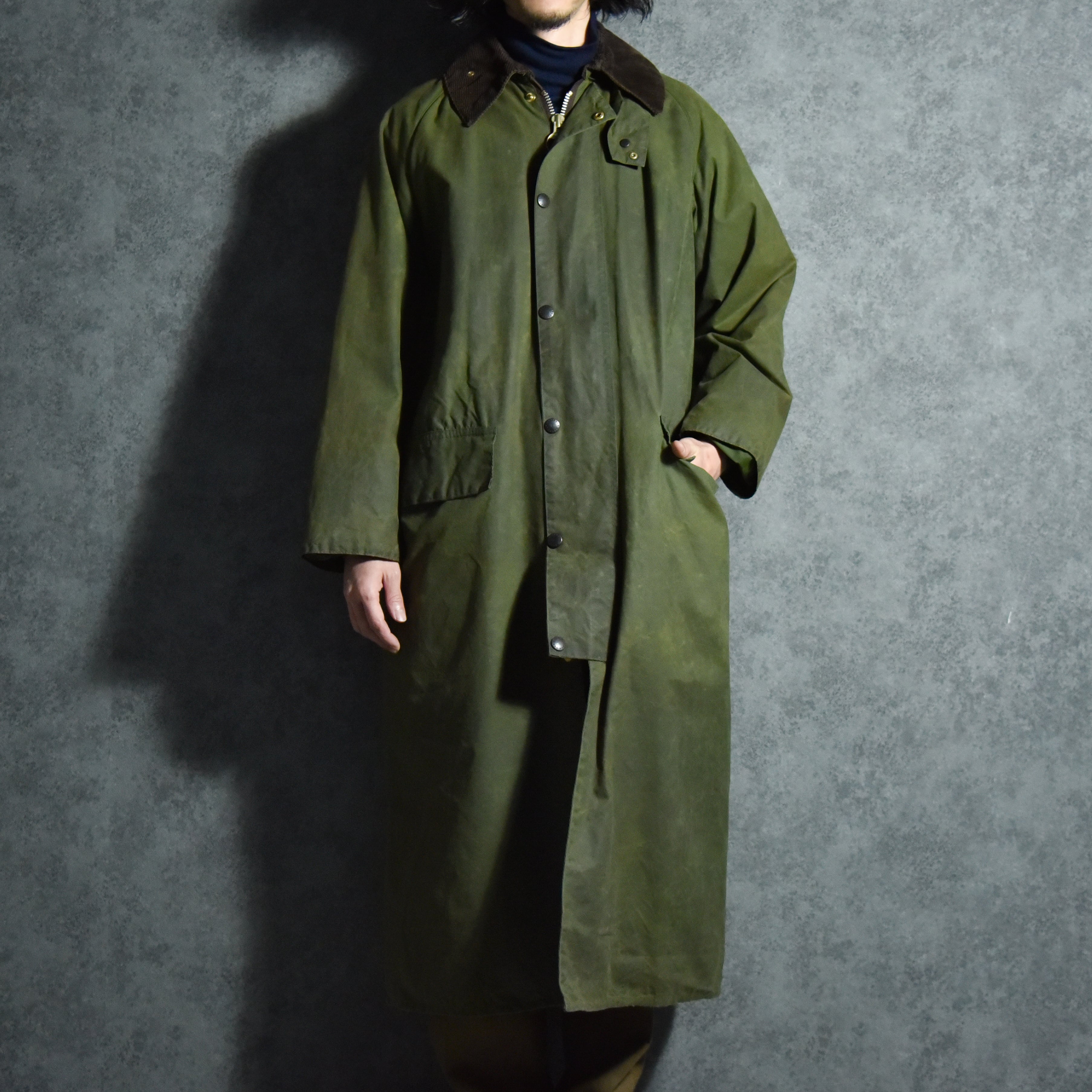 80s Barbour BURGHLEY 3Warrant バブアー バーレー ステンカラー