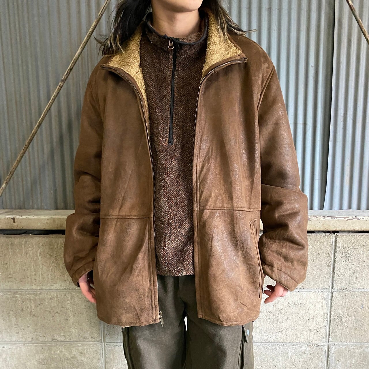 Columbia コロンビア フェイクムートンジャケット 裏ボア メンズXL相当