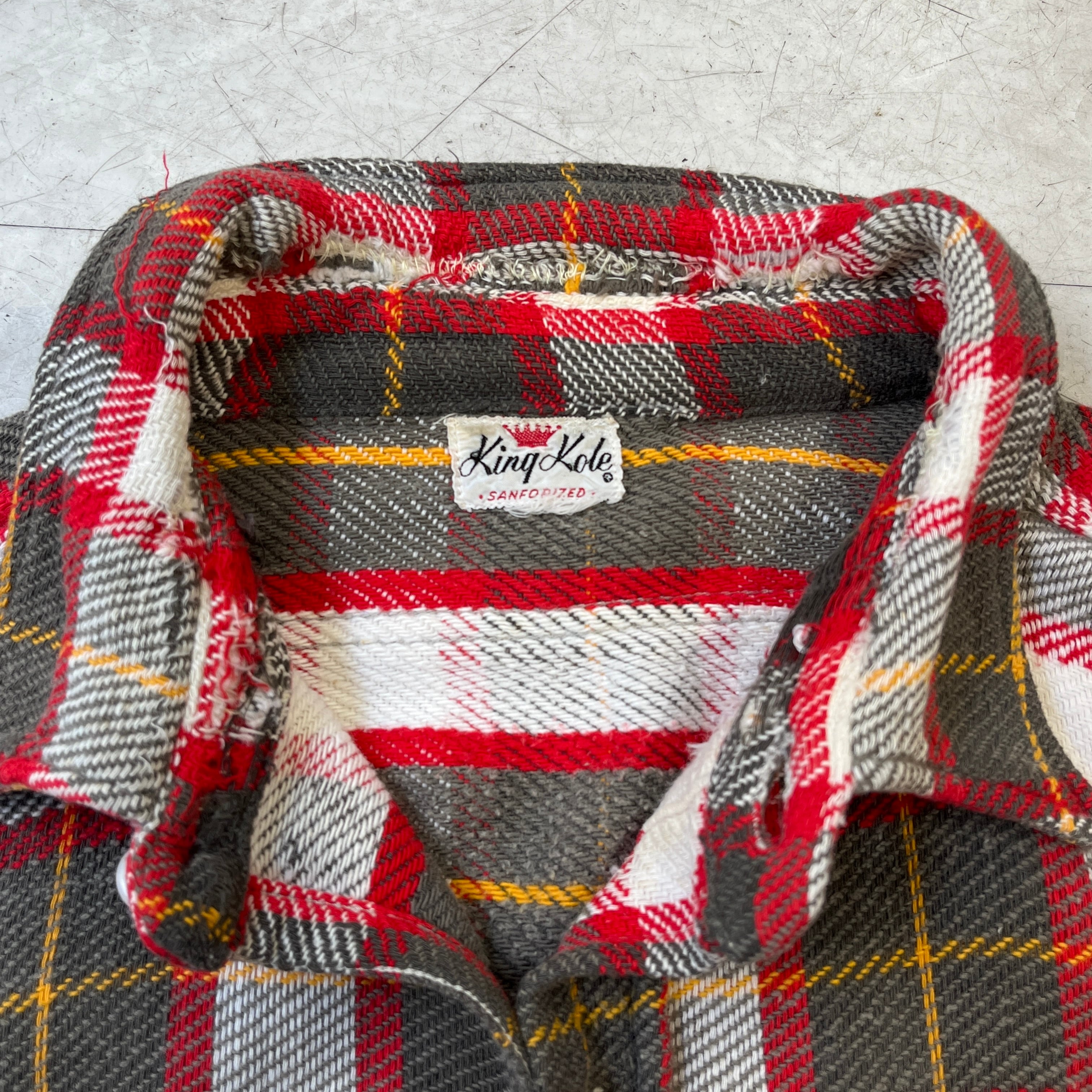 60s King Kole Cotton Heavy Flannel Shirt 60年代 キングコール