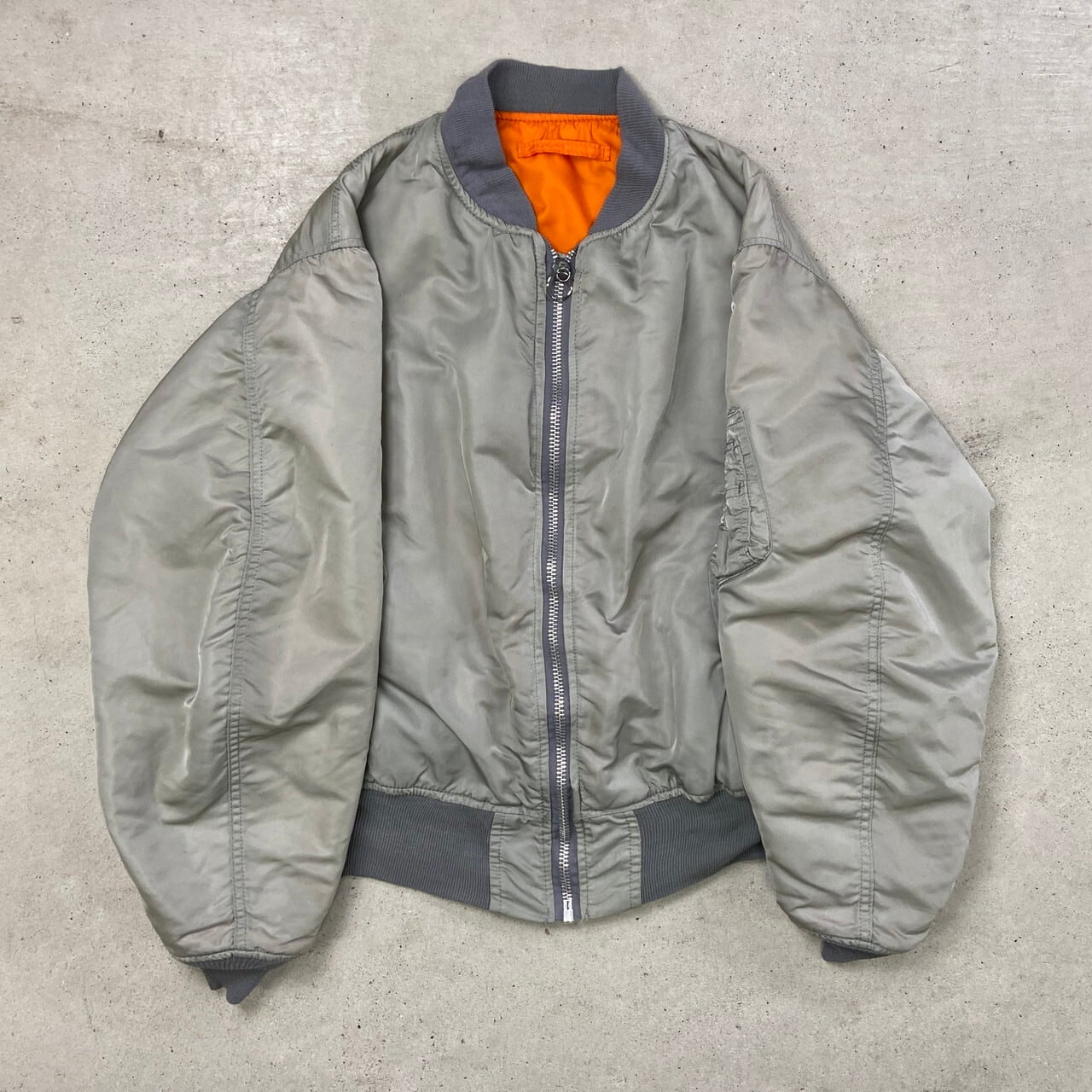 80年代 USA製 ALPHA MA-1 ミリタリー フライトジャケット 民間品
