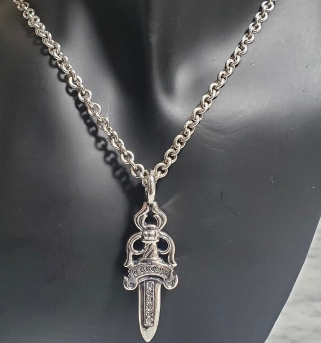 CHROME HEARTS クロムハーツ ダブルダガー ペンダント ネックレス