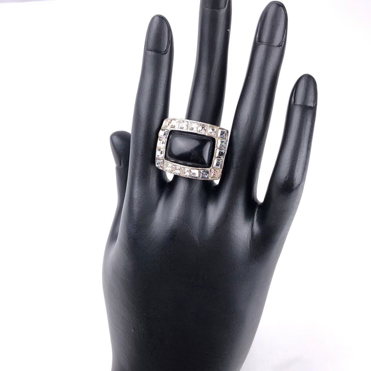 中古】シャネル CHANEL ブラック ラインストーン リング | 小牧まるみ商店