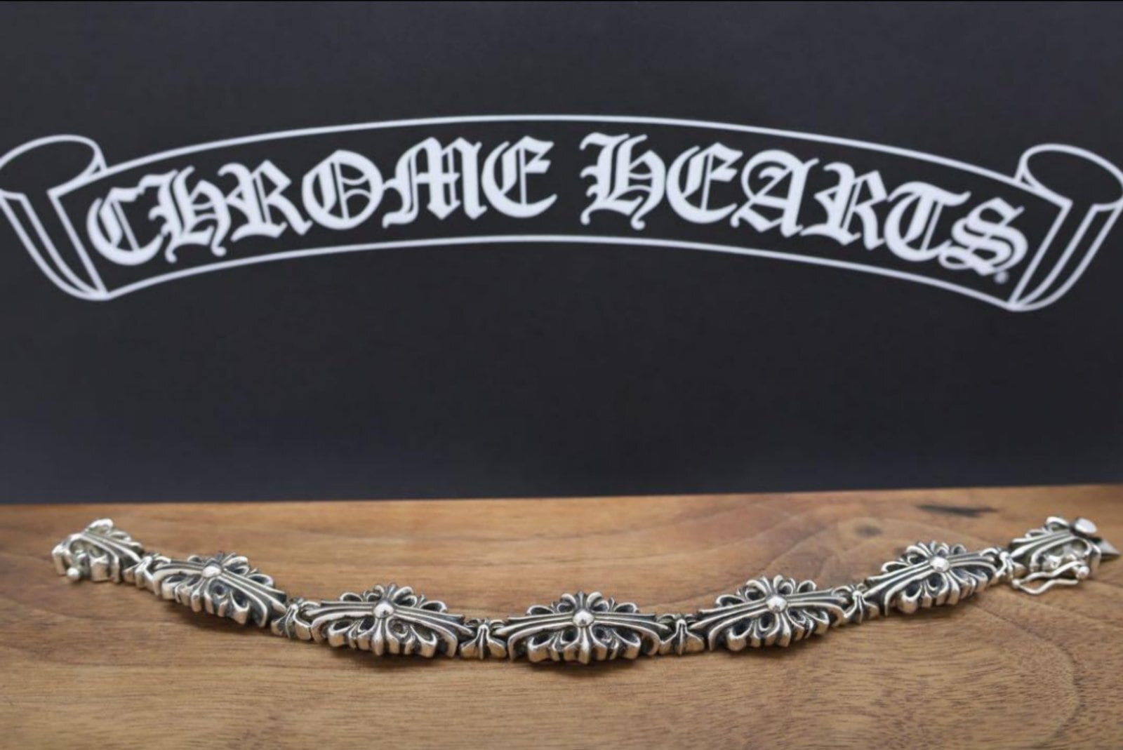 CHROME HEARTS クロムハーツ フローラルクロス リンク ブレスレット 5