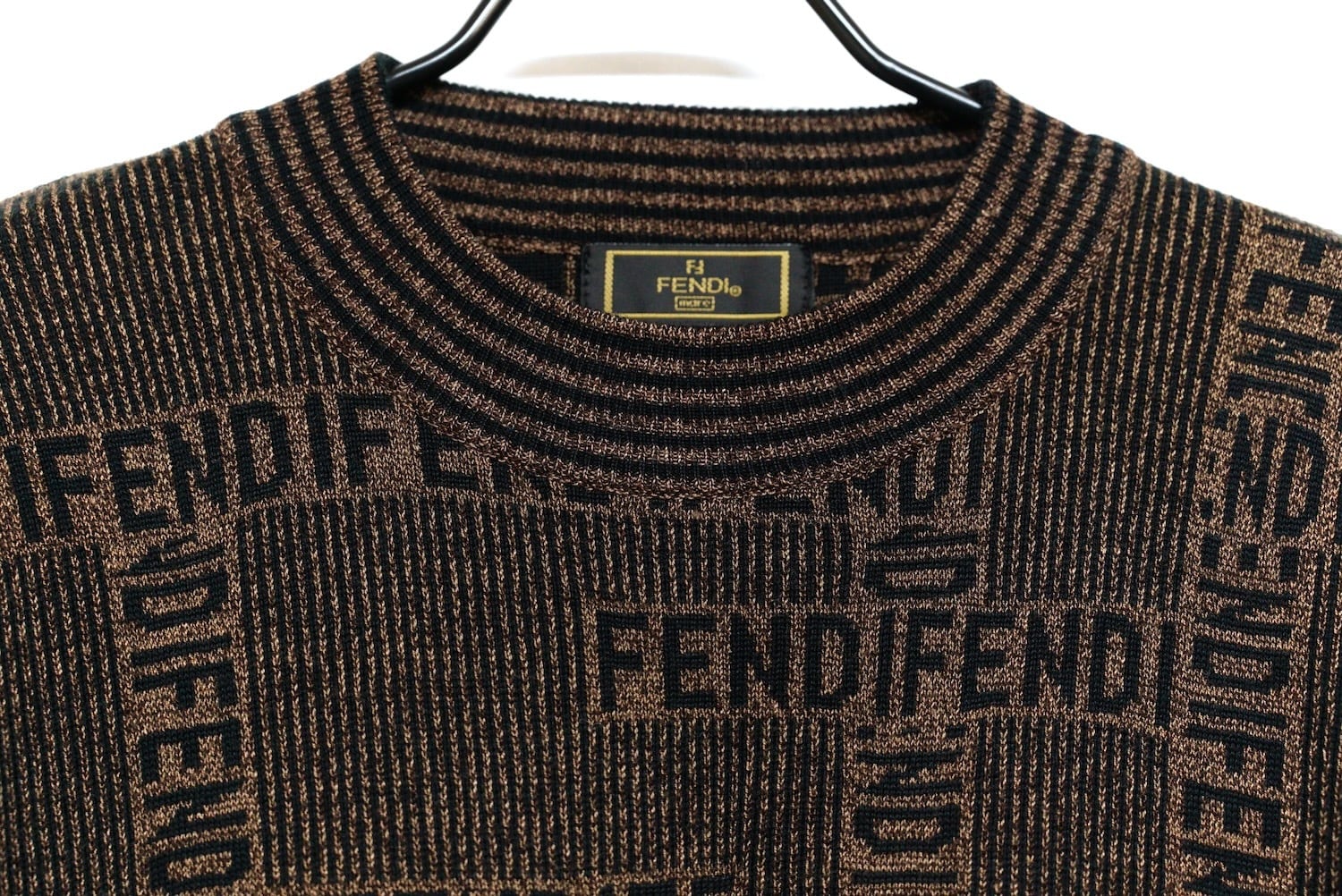 3025R4 FENDI mare フェンディ ズッカ柄 ニット セーター モックネック