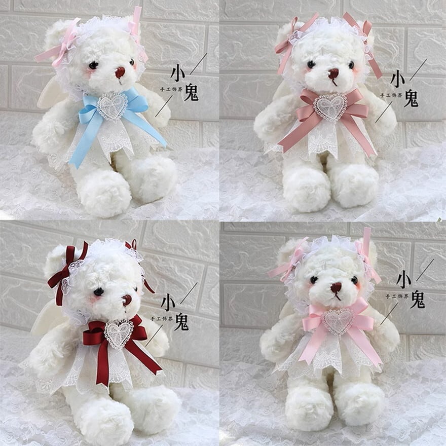 ぬいぐるみ くまちゃん もふもふ ふわふわ熊 かわいい 服 ロリィタ服