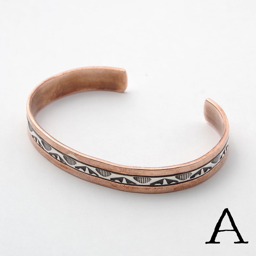 INDIAN JEWELRY インディアンジュエリー】Navajo copper×silver Bangle