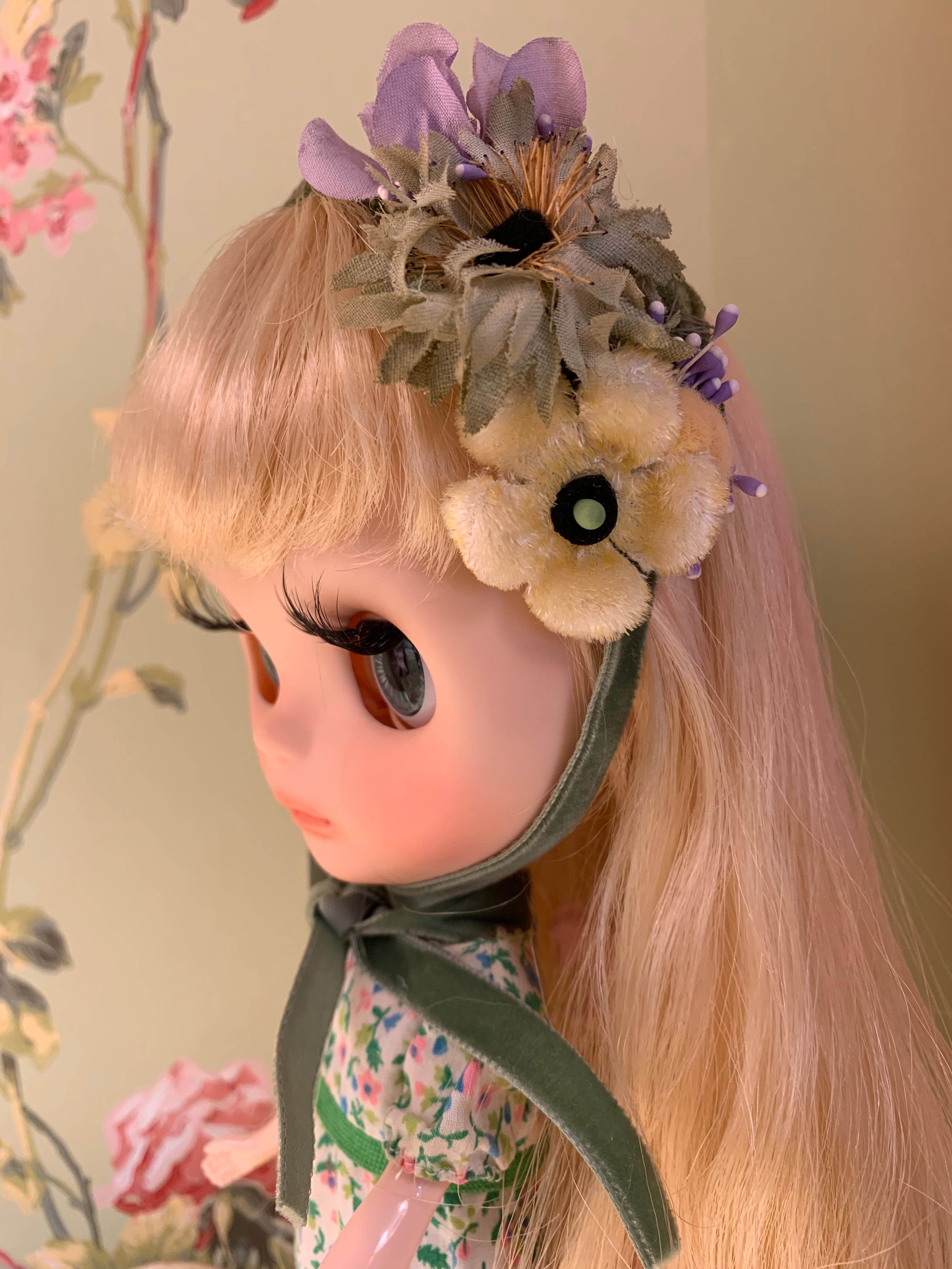 ブライスのヘッドドレス イエローのお花 (210807) | Baby Ribbon