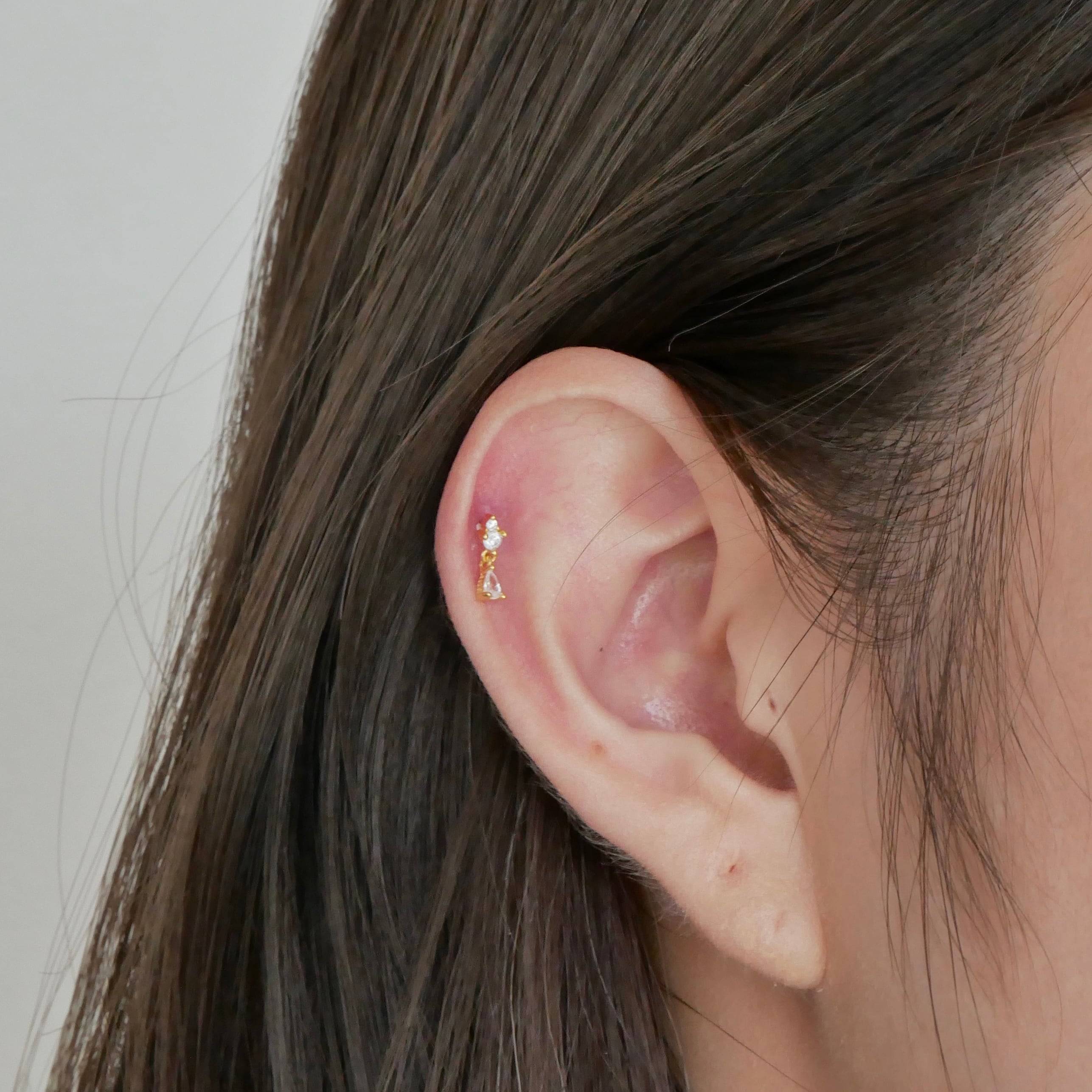 flow body pierce [ゴールド/軟骨用/単品] | 軟骨ピアス おしゃれな