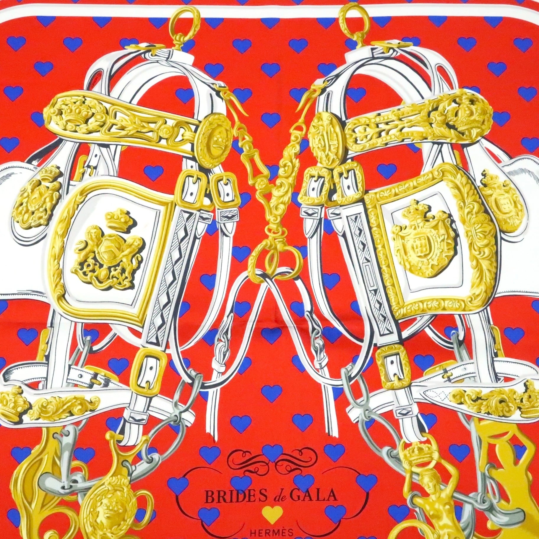 エルメス HERMES/スカーフ カレ90 ブリッド・ドゥ・ガラ・ラブ BRIDES