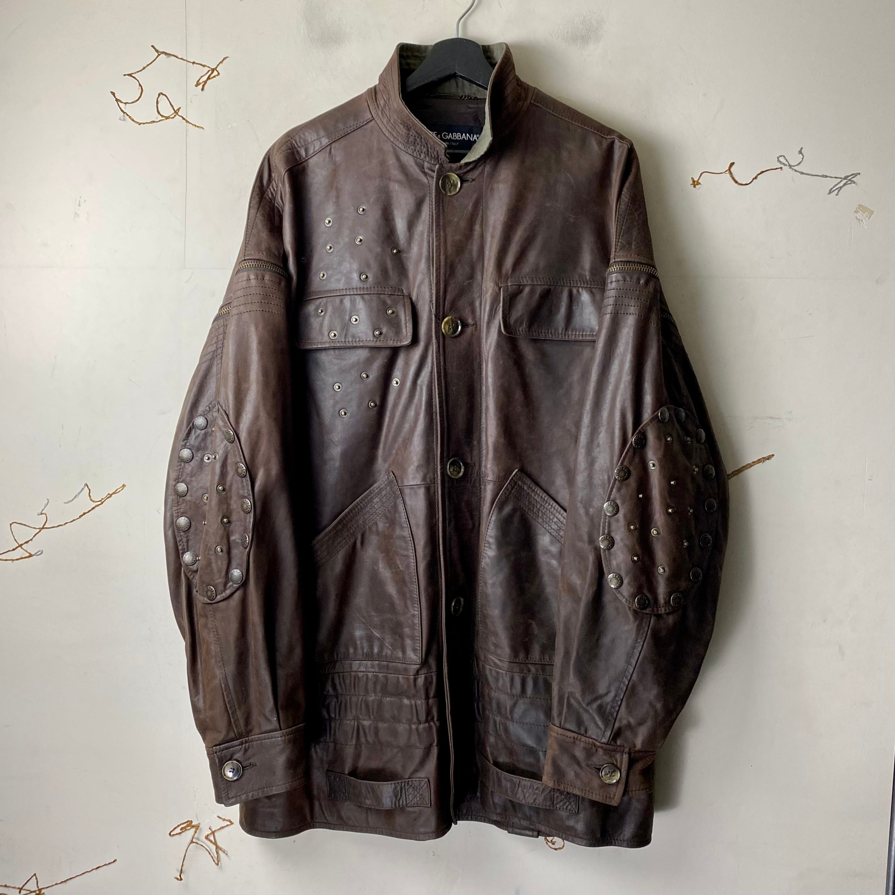 archive 2003AW DOLCE&GABBANA goat leather parachute coat | NOIR ONLINE