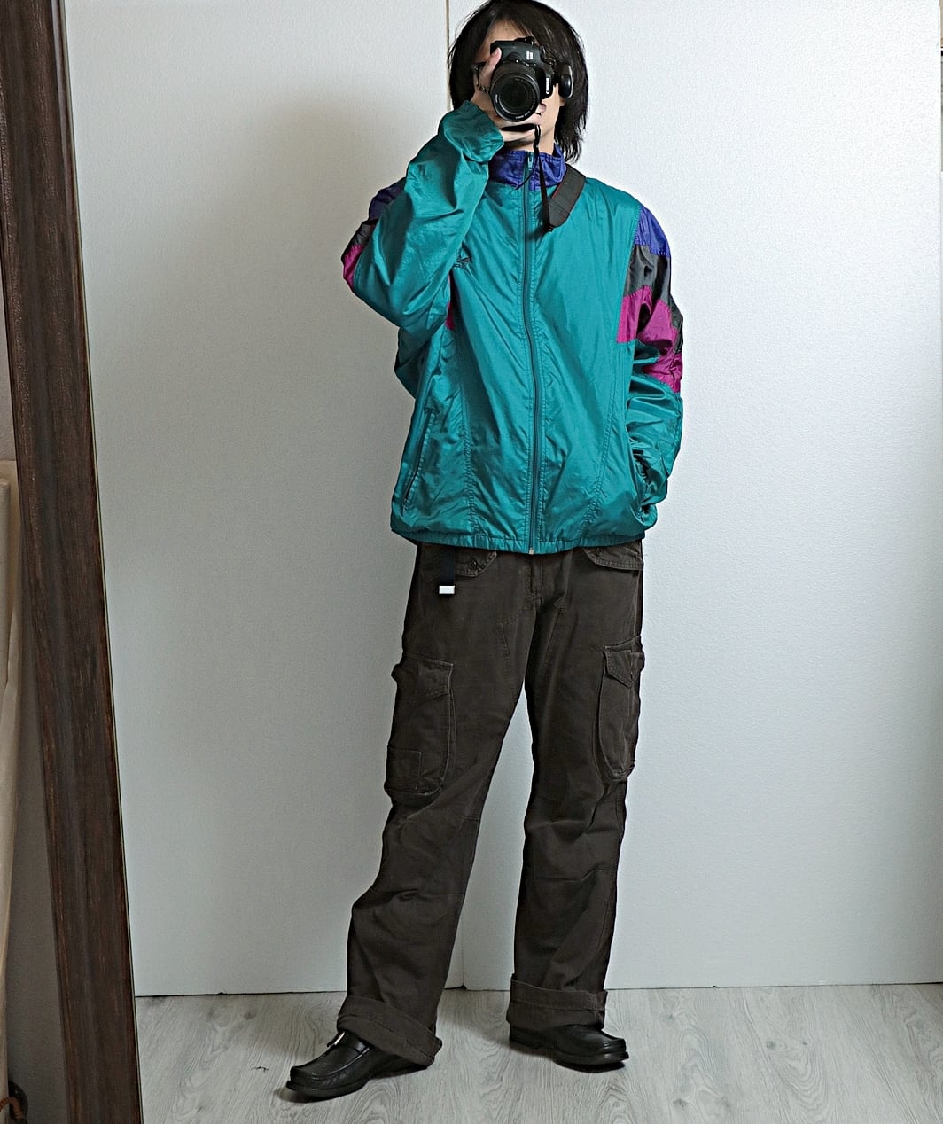 90s Adidas アディダス マルチカラー スポーツ ナイロン ジャケット