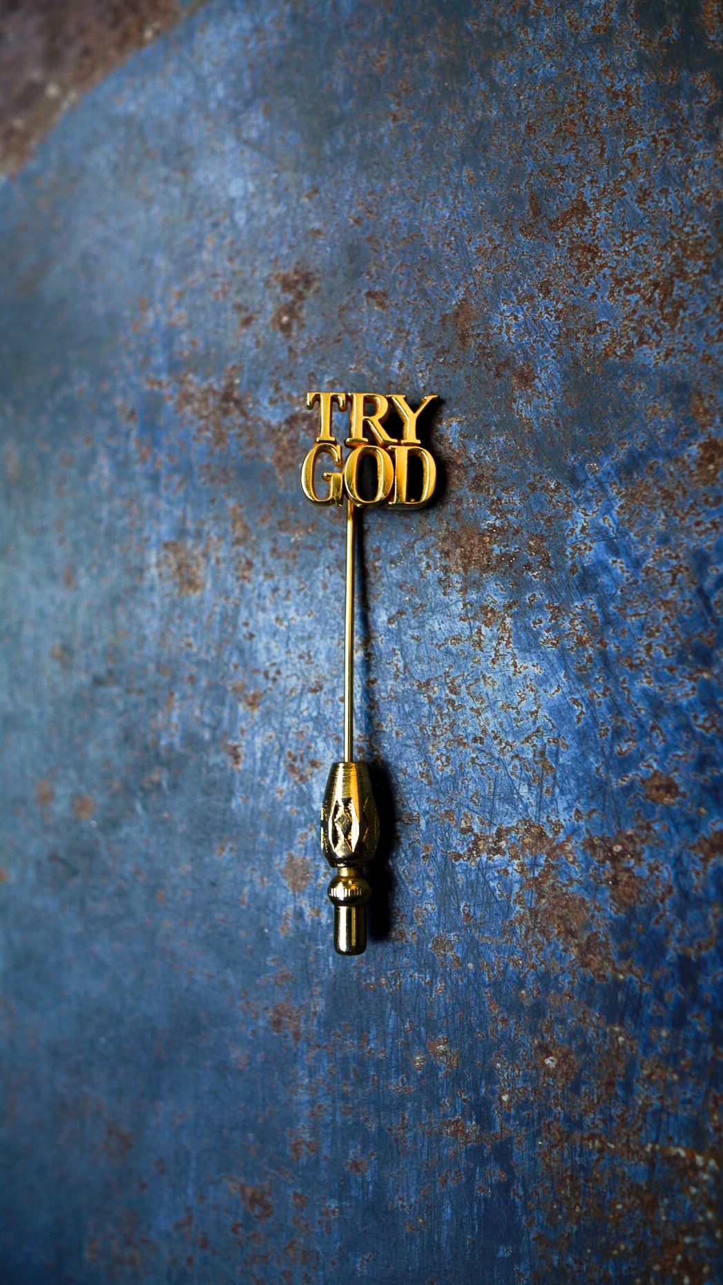 1970s】TIFFANY&Co. ティファニー TRY GOD ラペルピン 《K14 イエロー