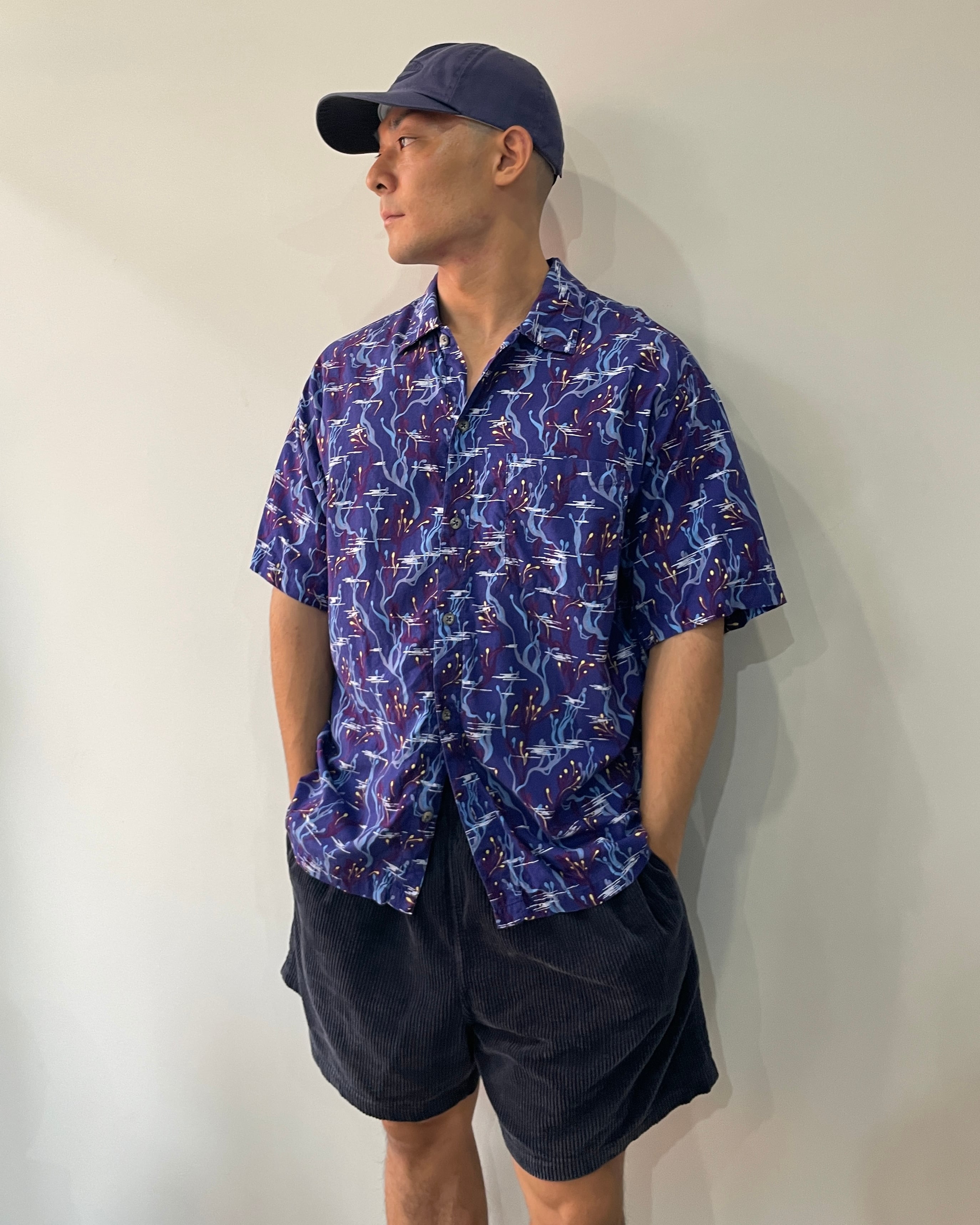 極美品 M 93年 海藻 ACシャツ パタゴニア patagonia アロハ 青