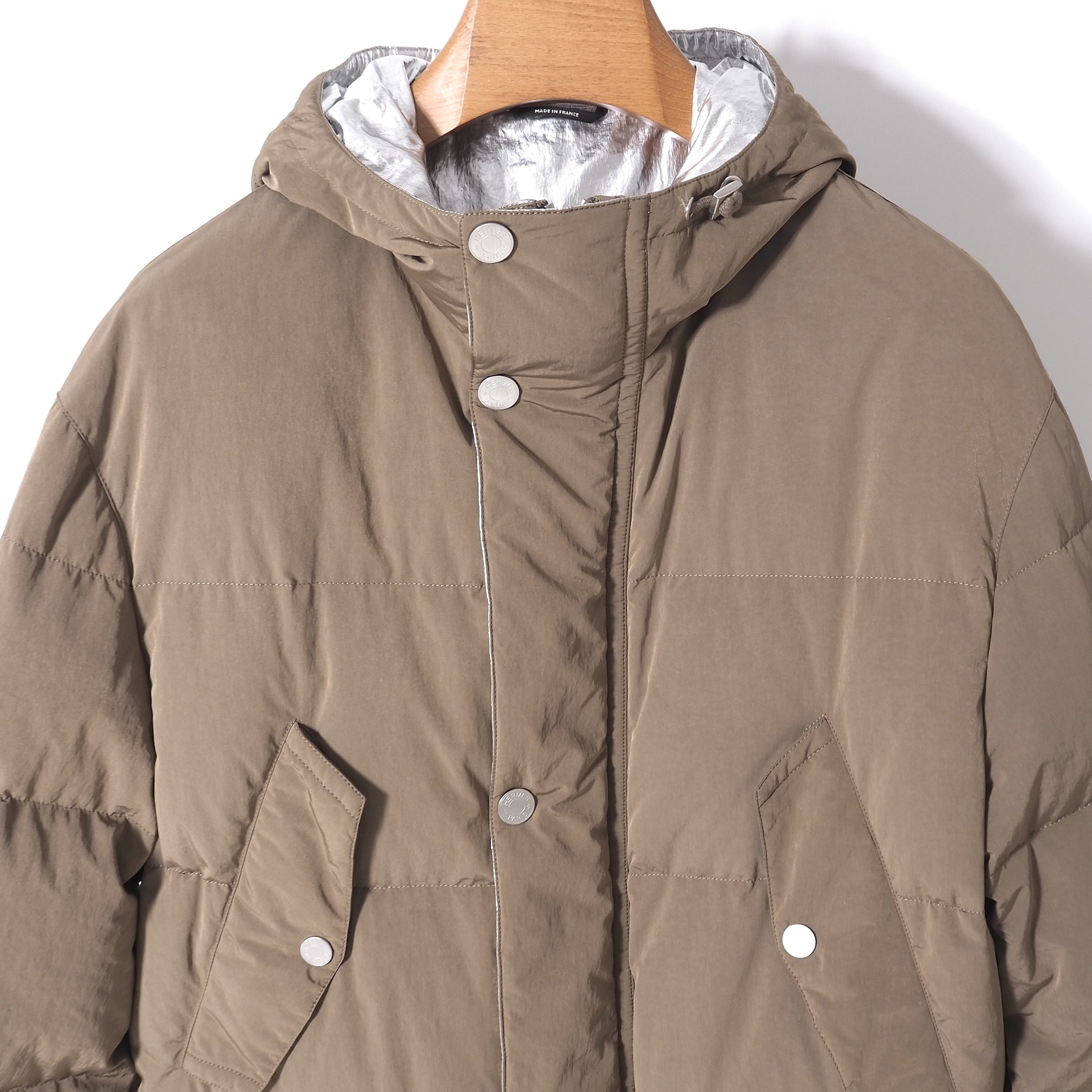 エルメス HERMES フランス製 最上級 セリエボタン ダウンコート 48