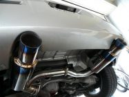 Z34 フェアレディZ オールステンマフラー 砲弾 チタン発色+中間パイプ