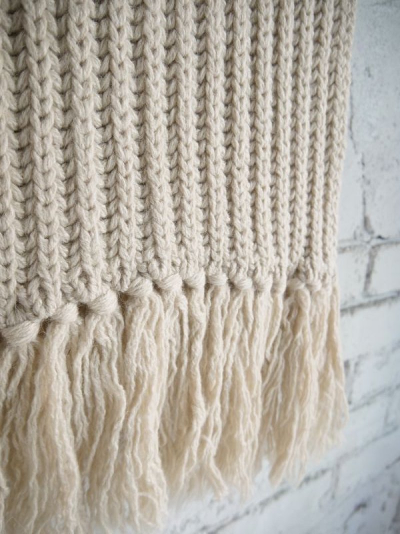 BATONER FRINGE MUFFLER LONG バトナー ローゲージフリンジマフラー