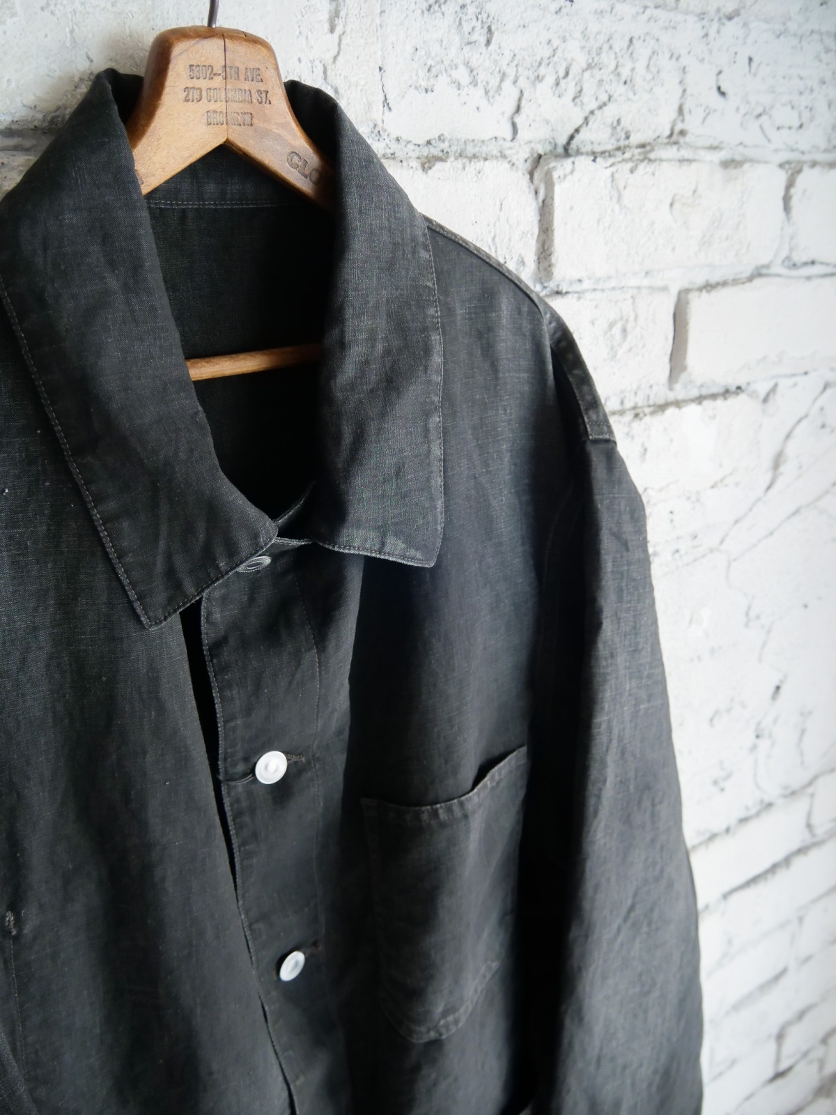 A.PRESSE Vintage Black Linen Coverall アプレッセ ヴィンテージ
