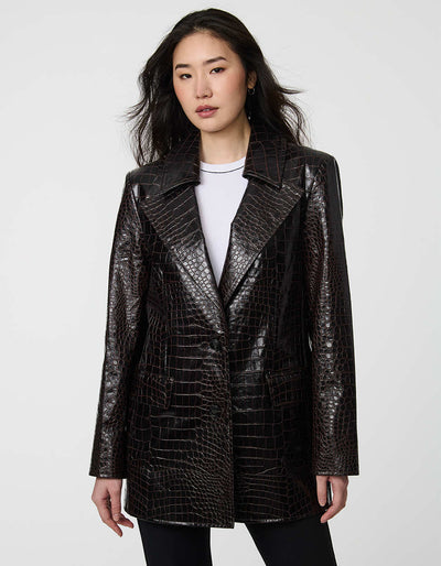 Langston Embossed Croc Blazer