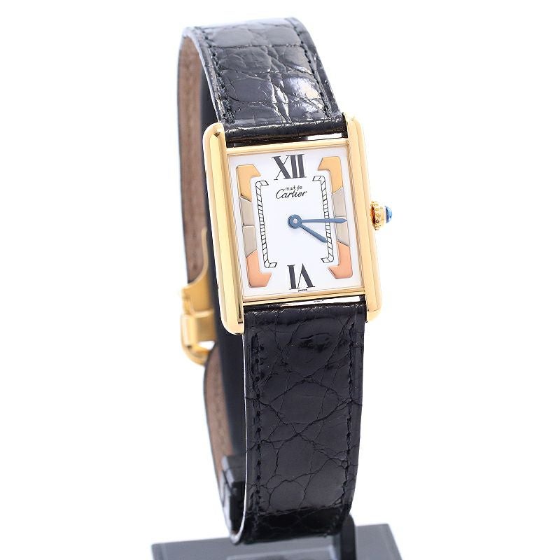 中古】CARTIER MUST TANK LARGE MODEL VERMEIL カルティエ マスト