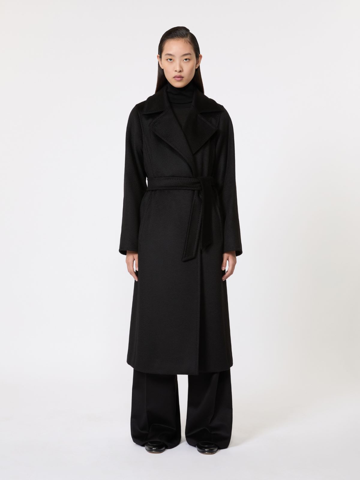 マニュエラ] ピュア キャメル アイコン コート, black | Max Mara