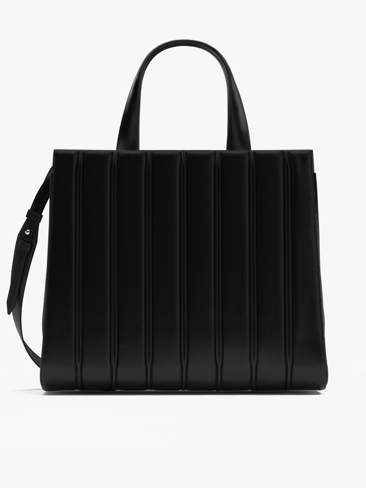 ホイットニー] カーフレザー ラージ バッグ 7, black | Max Mara