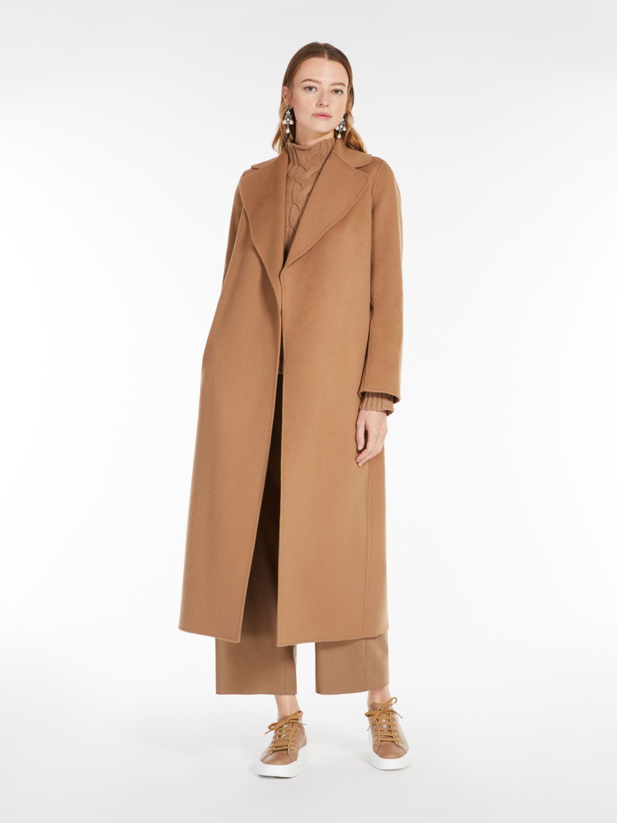 ポルド] ピュア ヴァージンウール ダブルフェイス コート, camel | Max