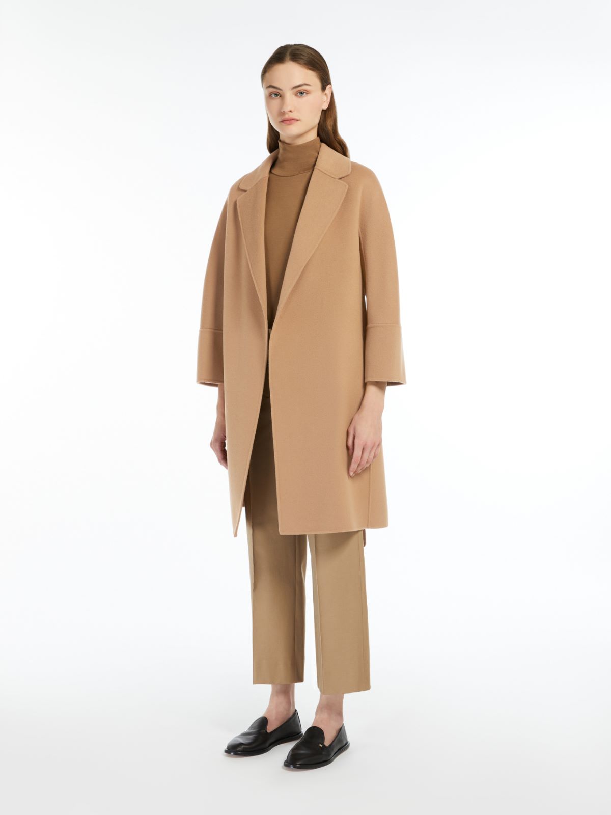 アロナ] ピュア ヴァージンウール ダブルフェイス コート, camel | Max
