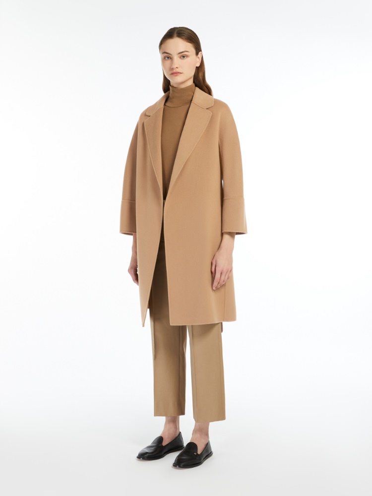 アロナ] ピュア ヴァージンウール ダブルフェイス コート, camel | Max
