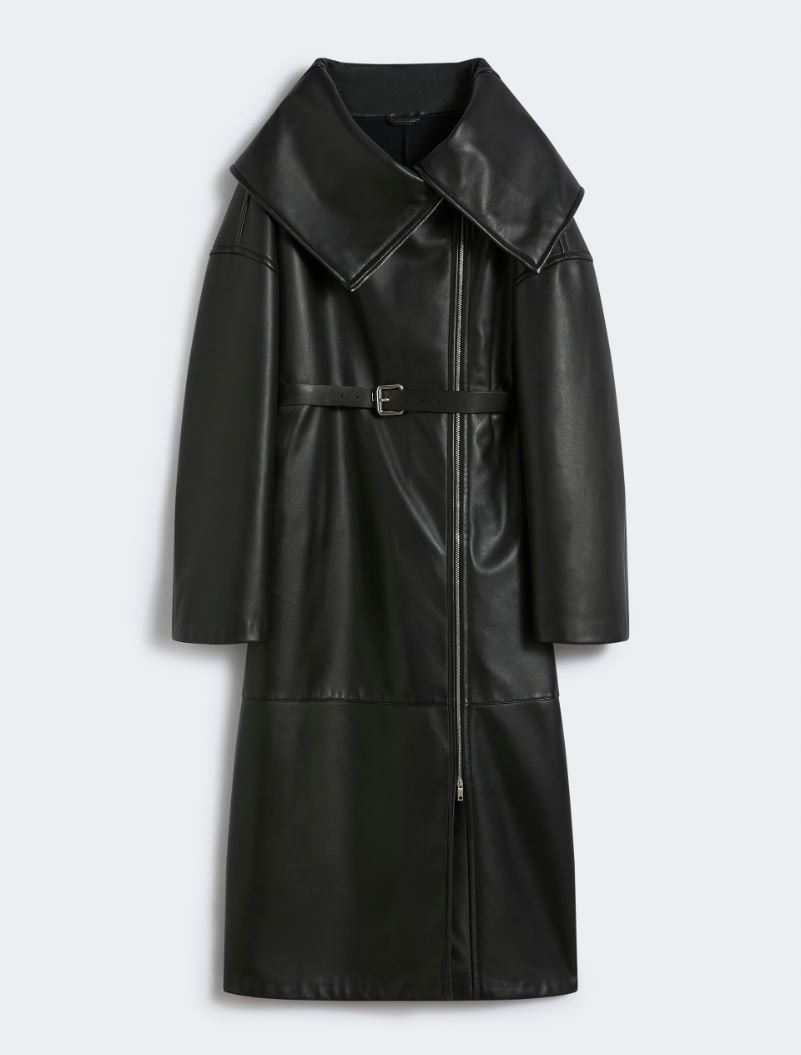 Long leather coat - RUNWAY, black | Sportmax